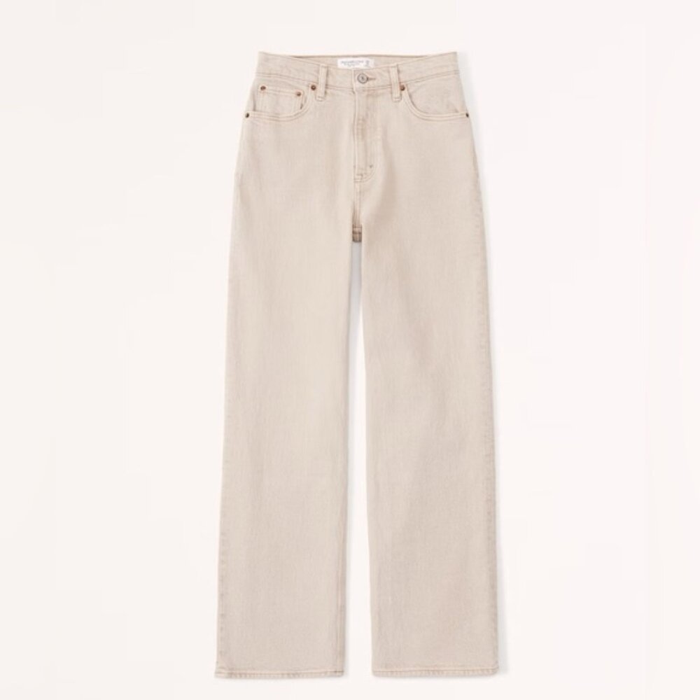 Abercrombie 90s Relaxed High Rise - Tan - 27 Curve Love